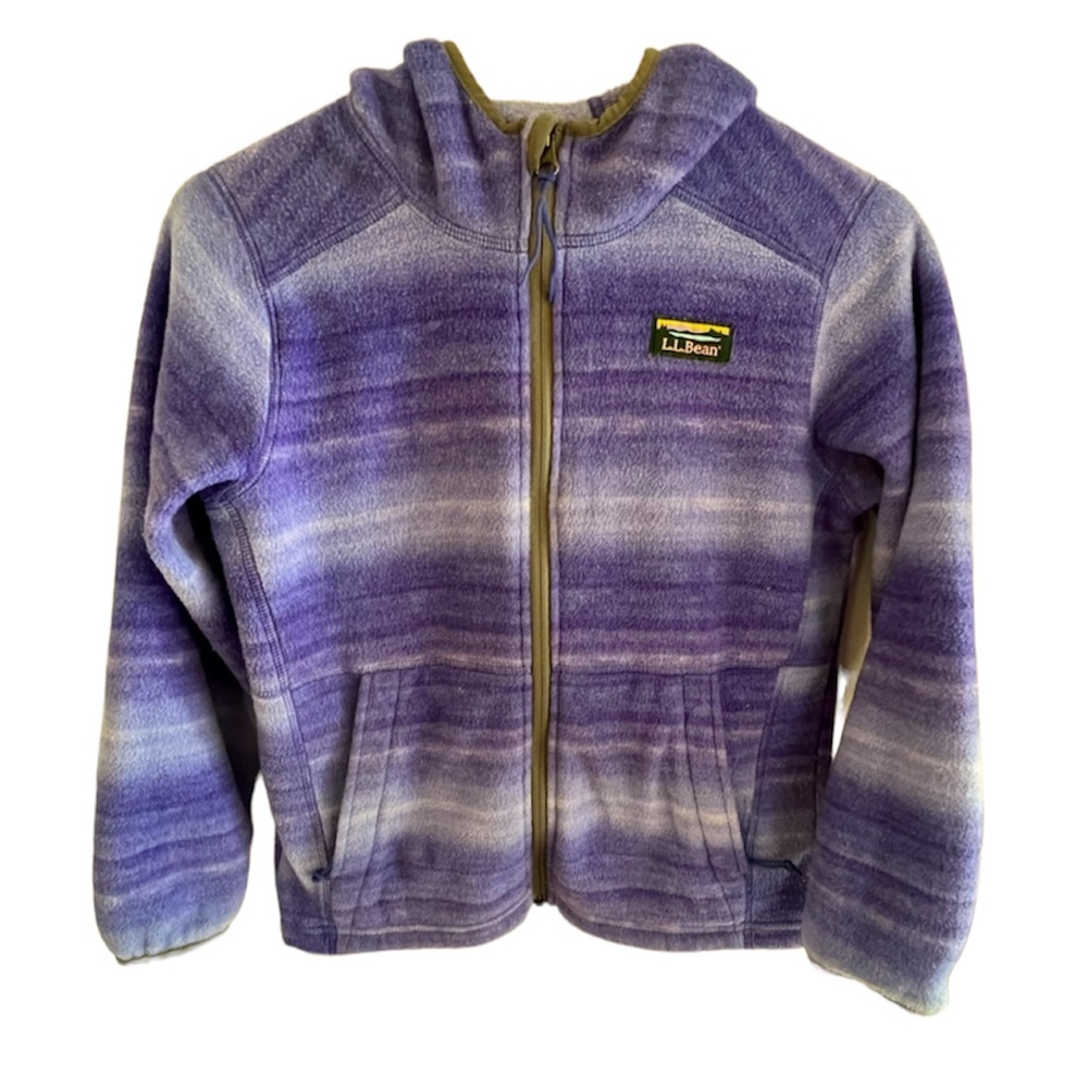 L.L. Bean Purple Fleece Zip Up Jacket